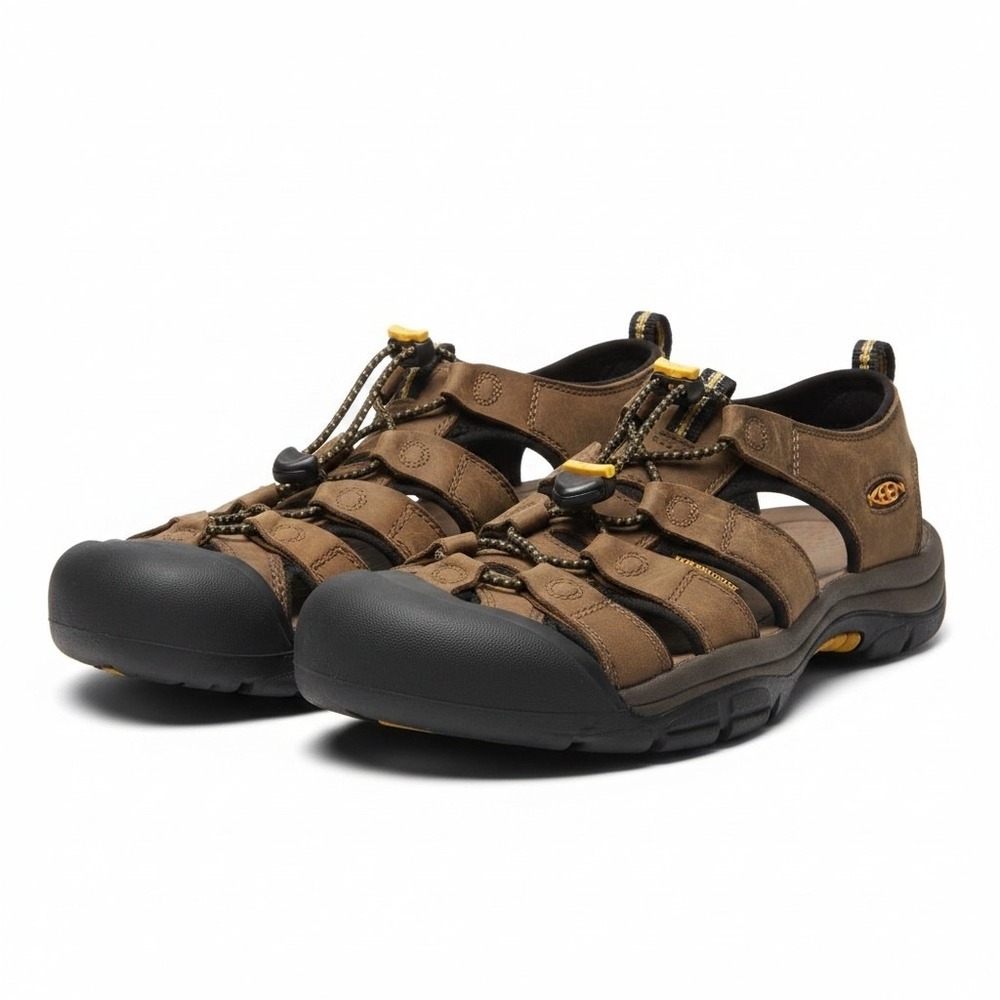 KEEN Newport Sandals Mens 11.5 Brown Waterproof Leather Hiking Fisherman 1022247 - Picture 2 of 7